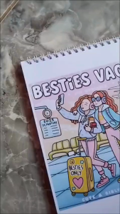Besties Vacay Cute & Girly Coloring Book Buku Mewarnai Anak Remaja Dewasa Murah Kertas Sangat Tebal Ukuran A5