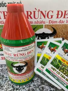 ( Combo 10 ) MUA 1 tặng 3 gói 24d. Thuốc trừ cỏ TRÂU RỪNG ĐEN Chai 1000ml Trừ tận gốc các loại cỏ dại Newfosinate 150sl