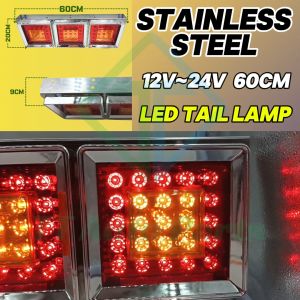 Lampu Belakang LED Light Tail Lamp 60CM  12V~24V Krom Chrome Untuk Lori Besar 3 Tan 5 Tan 10 Tan