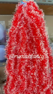 Slinger Merah Putih 2M / Rumbai Slinger PUCUK Merah Putih PREMIUM TEBAL Dekorasi HUT Dirgahayu