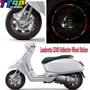 สำหรับ Lambretta X300ขอบล้อรถจักรยานยนต์สติ๊กเกอร์สะท้อนแสงดูมล้ออุปกรณ์เสริมรูปลอกเทป