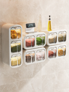 JTUTM | Home Kitchen Wall-Mounted Seasoning Storage Box