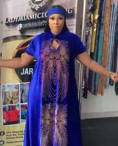 Váy Dashiki In Họa Tiết Châu Phi Chất Liệu Bazin Tay Ngắn Cổ Cao Kiểu Dáng Truyền Thống Dành Cho Nữ.
