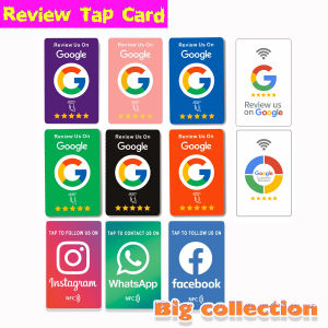 1Pc Reusable Review Tap Card Google Reviews Tap NFC Card Review Us on Google Tap Card Enhances SEO Saves Time User-Friendly
