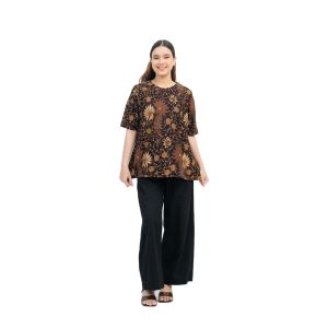 Blouse Batik Desain Modern & Atasan Batik Lengan Pendek