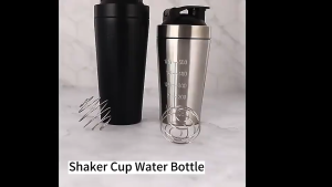 BHQ Stainless Steel Shaker Bottle Portable Protein Powder Shaker Cup with Scale Sport Fitness Shakes Cup