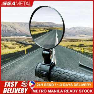 🇵🇭 SEAMETAL Motorcycles Rearview Mirror Side Mirror For Safety View Turning Left Right Mirror Adjustable Mini Autocycle Rear View