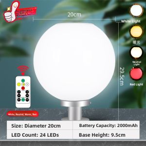 QIR | Solar Outdoor Light Round Acrylic Ball Light