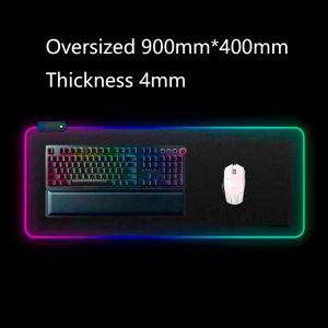 SG Warranty RGB 7 Colour LED Gaming MousePad Waterproof Gaming Keyboard Mouse Mat Extra Large Gaming Mouse Pad Office Laptop Mat Computer Desk Cushion