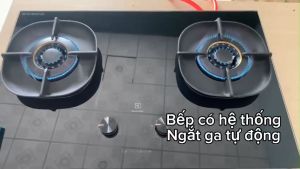 Bếp gas âm đôi Electrolux EHG8251BC / EHG8250BC/ EHG723BA Trưng Bày mới 98-99% Đánh lửa IC bằng pin nhanh nhẹ Ngắt ga tự động Đầu đốt tiết kiệm ga