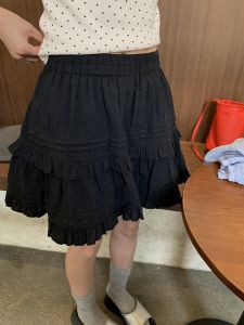 Váy Chữ a Cạp Cao Màu Trắng Cho Nữ Mùa Hè Mới Cỡ Lớn Váy Ngắn Chữ a Cạp Chun Thon Gọn Váy Nửa Thân