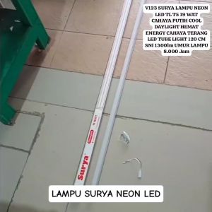 V123 SURYA LAMPU NEON T5 PUTIH 120CM LED TL 19 WAT CAHAYA COOL DAYLIGHT HEMAT ENERGY TERANG LED TUBE
