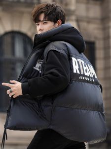 ROMON | Romon Mens Cotton Jacket Winter New Fashion Loose Casual Hood Thick Warm Outerwear Down Cotton Coat Youth Standard Fit