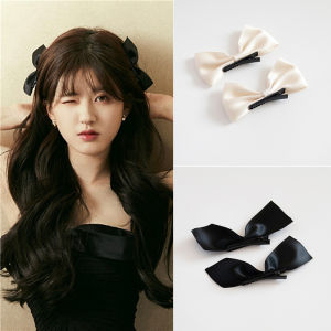 Black Butterfly Knot Hair Clip Womens Side Duckbill Hairline Clamp Fashionable Hair Accessories Hairband Hairpin Hair Clip