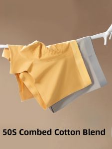 miiow | Mens Cotton Underwear Boxer Shorts Breathable Antibacterial Mid Waist Simple Style Summer Collection Comfortable Briefs