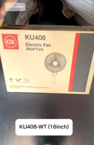 KDK KU408 / KU408-YG 3 SPEED ON/OFF PULL SWITCH WALL FAN.[40cm/16"].KIPAS DINDING KDK SIRIM APPROVED