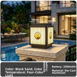 QIANQIU | Solar Waterproof Outdoor Pillar Lights