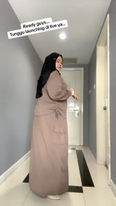 JUMBO Setelan Rok Busui Resleting Wanita Melar Nyaman