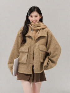 YIKEXIAOYEMEI | Áo Khoác Ngắn Thời Trang Retro Vintage Nữ