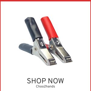 ปากคีบแบตเตอรี่ คีมคีบแบต แดงดำ ปากคีบ ปากคีบหุ้มยาง 2.5 นิ้วปากคีบจระเข้ ปากคีบขั้วแบต ตัวหนีบ