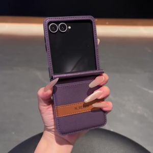 szhaiyu | For Samsung Galaxy Z Flip 8 7E 7 6 5 4 Luxury Flip Leather Phone Case With Wallet Card Holder Card Slot Shockproof Back Cover