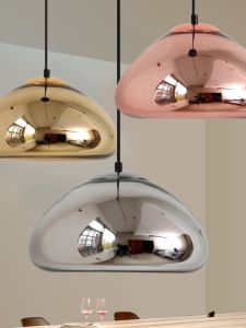 Nordic Glass Brass Bowl Pendant Light Creative Living Room Restaurant Bar Coffee Shop Hanging Lamp Modern Lighting Fixture