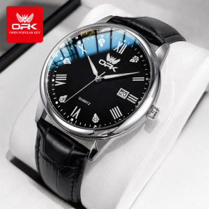 OPK Watch For Mans Original Waterproof Fashion Quality Product Calendar Luminous Leather Watch Band Quartz Watches With Free Box
