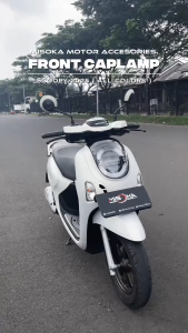 Misoka Front Cap Lamp Cover Scoopy 2025 Carbon Aksesoris Motor Honda Keren Motorcycle Vacum Akrilik Cocok untuk Scoopy 2025 Ketebalan 3 mm Include Lem Perekat