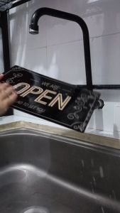 R.ABACK TO BACK OPEN CLOSED PVC SIGNAGE. WATERPROOF | HIGH QUALITY PRINT | HIGH GLOSSY FINISH