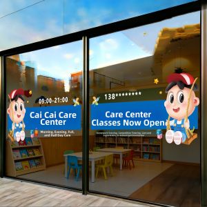 Custom Education Institution Glass Door Advertisement Sticker