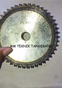 Sprocket RS 25 x 46 T Gear Rantai Single Gir gigi Z 46T RS25 -1 25Z46 25X46T 25-1 tipe B