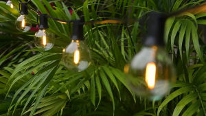 Solar G40 15M String Light Outdoor Waterproof LED Bulbs Lights Dimmable Christmas Party Patio Solar Lights