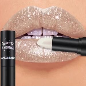 Nude Gray Metallic Lipstick Glitter Diamond Waterproof Long-Lasting Lip Gloss High Pigment Shiny Sparkling Pearl Lip Tint Makeup