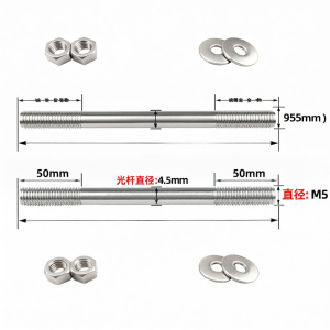 Long Screw Thread Wall through Stainless Steel 304 Double Headed Bolt Extended Tooth Bar Bolt through Screw Thread Bolt