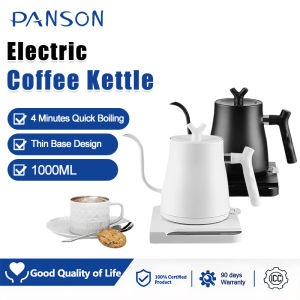 PANSON Stainless Steel Electric Coffee Kettle For Drip Coffee Pot 1L Electric Gooseneck Kettle