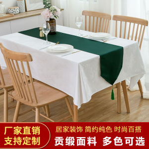 Customized Hotel Table Runner Minimalist Conference Event Party Western Restaurant Rectangular Decorative Tablecloth Strip Blue Table Flags