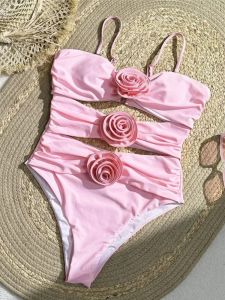 ชุดว่ายน้ำเดี่ยวสีพื้น เอวสูง ทรงหลวม สไตล์สตรีท สำหรับผู้หญิง อายุ 18-24 ปี ฤดูใบไม้ร่วง 2024