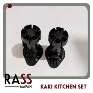 Kaki Meja Lemari Kitchen 10cm Set Dapur Stabil Adjuster Plastik Hitam