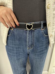 Elastic Heart Shaped Belt Adjustable Length Invisible Buckle Skirt Waist Seal Jeans Fashionable Womens Accessory Sweet Style
