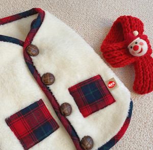 Warm Puppy Dog Coat Fleece Cat Scarf Sweater Pet Christmas Clothes