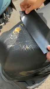 มอเตอร์ไซค์ เทปหนังซ่อมเบาะรถยนต์และโซฟา 5 เมตร สีดำ กาวในตัว กันน้ำ ใช้สำหรับซ่อมแซมหนังที่ชำรุด