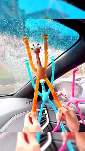 Stretchable Giraffe Toy Kids Educational Cartoon Suction Cup Baby Parent-child Interactive Stress Relief Toy