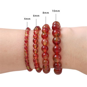 4/6/8/10mm Natural Stone Beads Watermelon Jade Round Loose Spacer Beads For Necklace Bracelet DIY Jewelry Making 15"（38cm）