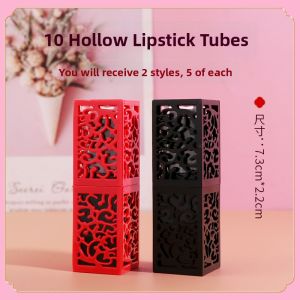 Modern Square DIY Lipstick Empty Tube Handmade Ancient Style Magnetic Cap 12.1mm Lipstick Tube Set Beauty Makeup Tool
