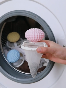 ลูกบอลซักผ้าอุปกรณ์ซักผ้า ลูกบอลตาข่าย ถุงกรอง ใช้ซ้ําได้ ดักจับเส้นผม ขจัดคราบ เพิ่มพลังซัก สําหรับเครื่องซักผ้า G3353