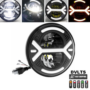 Newest 5.75 Inch Motorcycle LED Headlight for Dyna Softail Sportster 883 XL883 FXCW 5 3/4" led DRL Projector motorbike headlamp