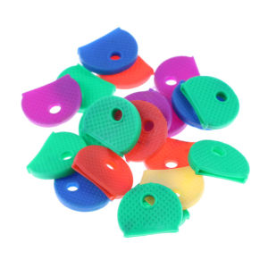 10-20pcs Mixed Color Soft Key Top Cover Caps Case Keyring ID Marker Tags
