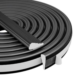 Dải Dán Cửa Sổ Tự Dính 3/5m Cách Âm Chống Gió PU Foam Door Gap Weather Stripping Dải Cách Nhiệt Hình Nêm