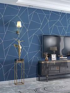 Wallpaper Dinding Motif Garis Geometris Panjang 8 s/d 10Meter x Lebar 45cm