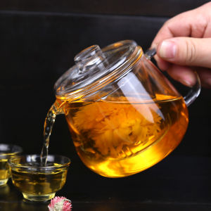 Hongbaite Glass Tea Pot for Ceramics Stove Boiling Water Fruit Tea Pot Household Direct Sale 500ml Heat Resistant Glass